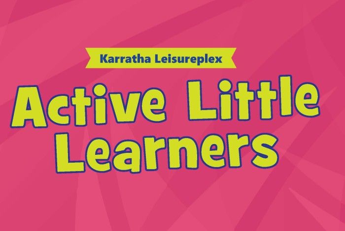 Graphic of Active Little Learners with pink background